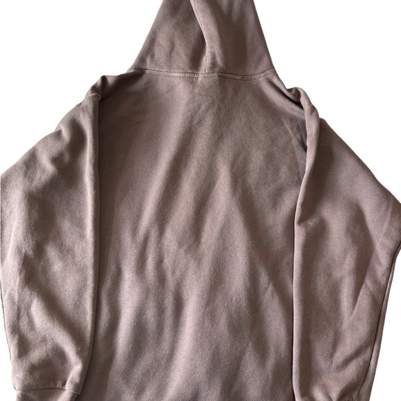 Victorias Secret PINK Sherpa Lined Hoodie Sweatshirt Womens L Mauve Velvet logo - Picture 5 of 8